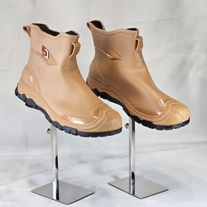 Short Rain Boots Men Waterproof Deck Boots for Men Comfortable Garden Work Shoes